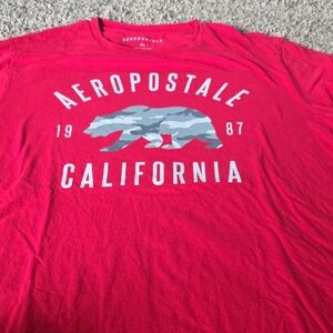 Aeropostale Red Short-Sleeve California Bear Graphic Tee